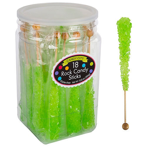 Nav Item for Green Rock Candy Sticks, 18ct Image #1