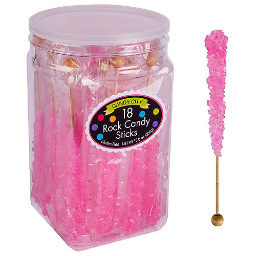 Pink Rock Candy Sticks, 18ct Image #1