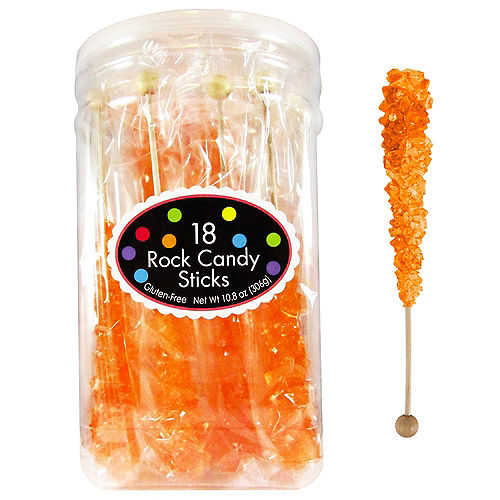 Nav Item for Orange Rock Candy Sticks, 18ct Image #1