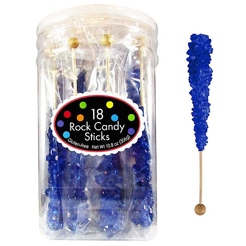 Nav Item for Royal Blue Rock Candy Sticks, 18ct Image #1