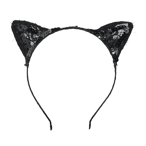 Nav Item for Black Lace Cat Ears Headband Image #1