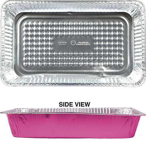 Bright Pink Aluminum Full Chafing Dish Steam Pan Image #1
