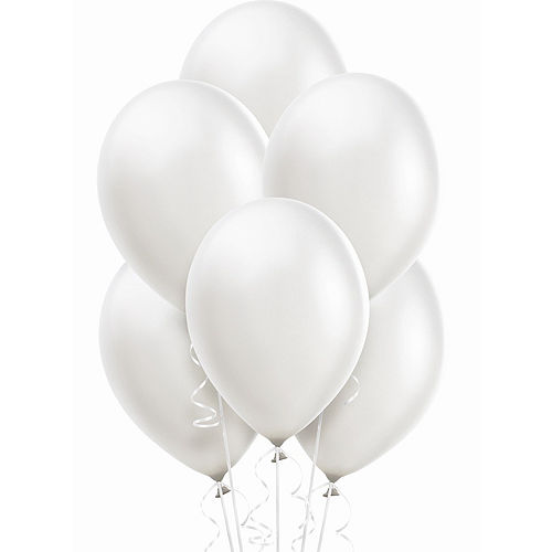 White Pearl Balloons 15ct, 12in Image #1