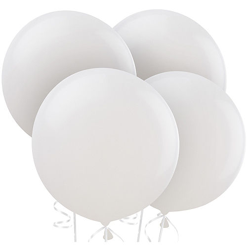 Nav Item for White Balloons 4ct, 24in Image #1
