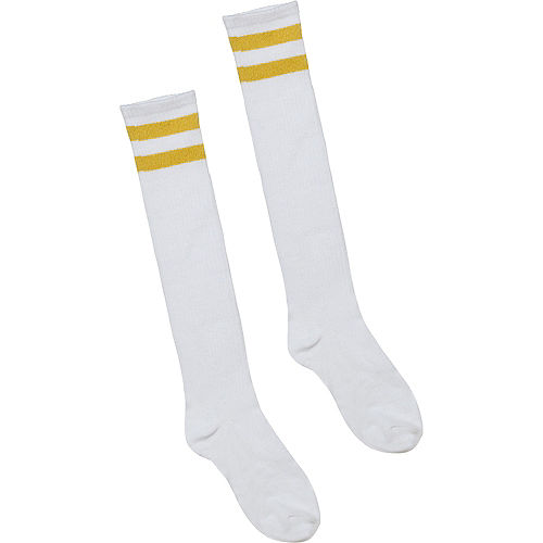 Nav Item for Gold Stripe Athletic Knee-High Socks Image #2