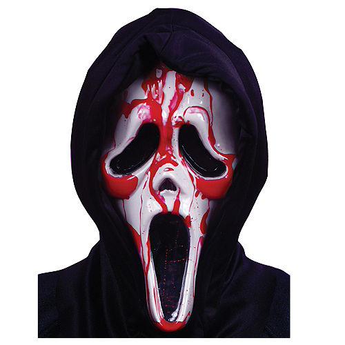 Dripping Blood Ghost Face Mask Image #1