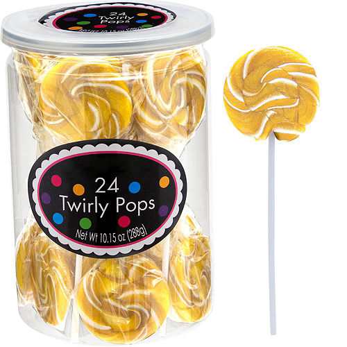 Gold Swirly Lollipops 24pc Image #1