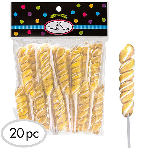 Gold Twisty Lollipops 20pc Image #1