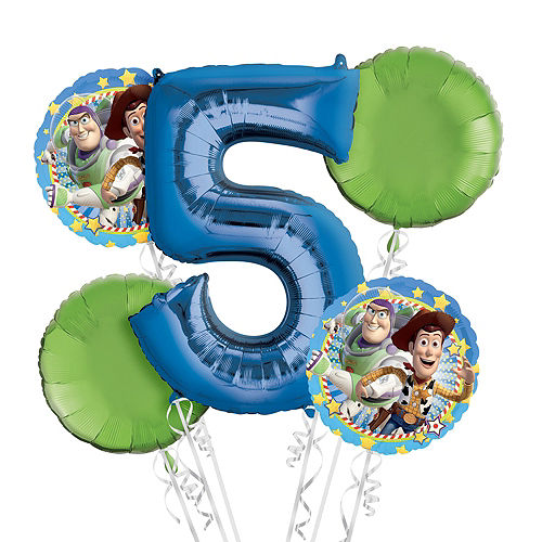 Nav Item for Toy Story 5th Birthday Balloon Bouquet 5pc Image #1