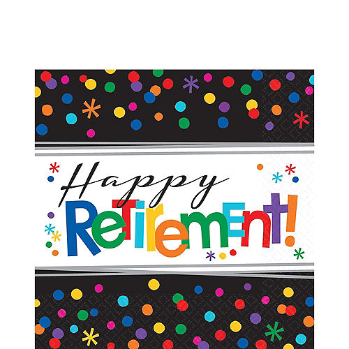 Nav Item for Happy Retirement Celebration Lunch Napkins 16ct Image #1