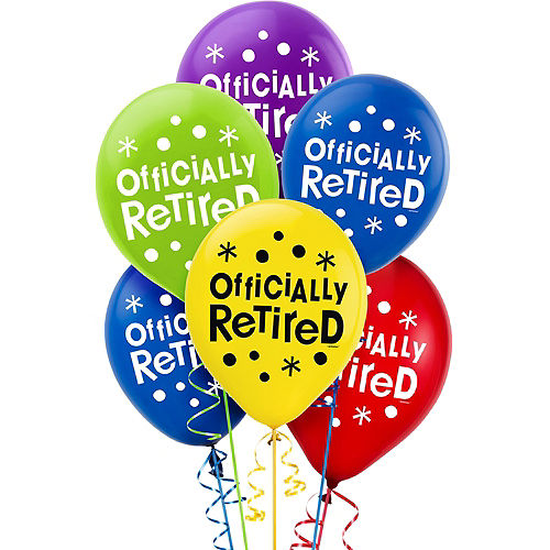 Nav Item for Happy Retirement Celebration Balloons 15ct Image #1