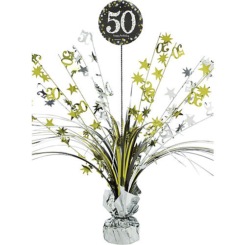 50th Birthday Spray Centerpiece - Sparkling Celebration Image #1