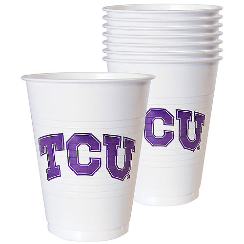 Nav Item for TCU Horned Frogs Plastic Cups 8ct Image #1