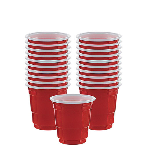 Nav Item for Red Plastic Cup Shot Glasses 30ct Image #1