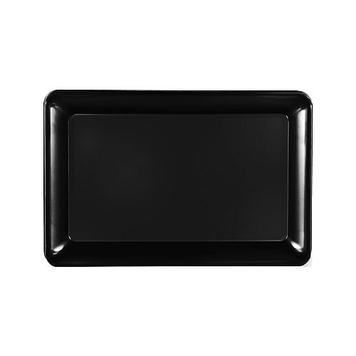 Nav Item for Medium Black Plastic Rectangular Platter Image #1