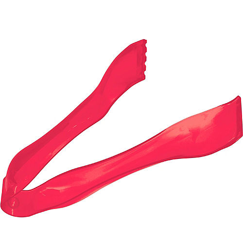 Mini Red Plastic Tongs Image #1