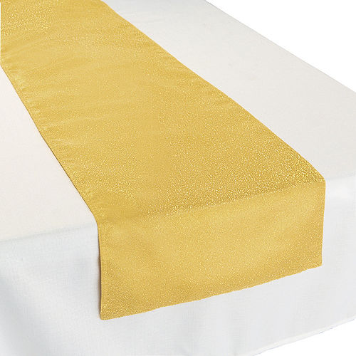 Nav Item for Metallic Gold Fabric Table Runner Image #1