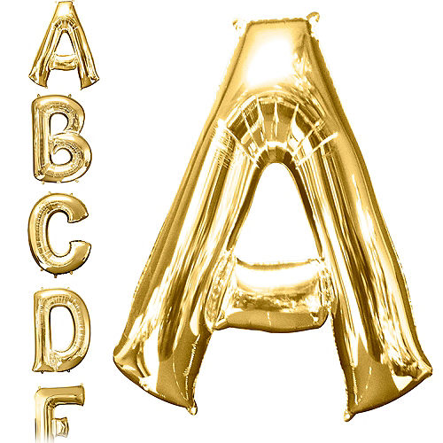 34in Gold Letter Balloon (A) Image #1
