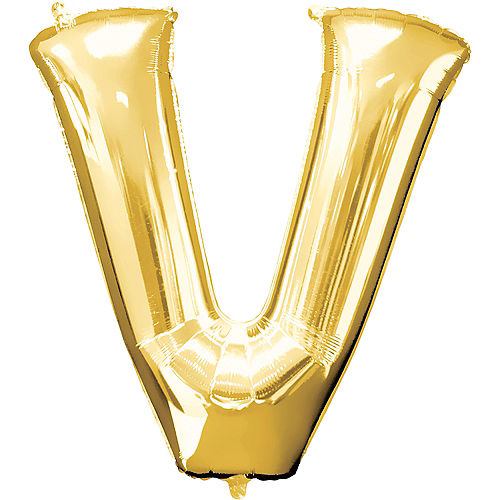 Nav Item for 34in Gold Letter Balloon (V) Image #1