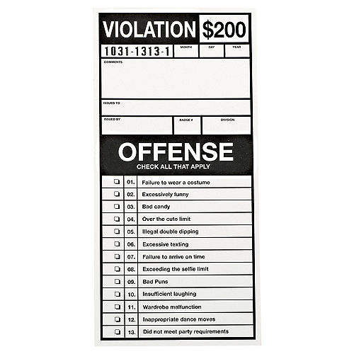 Nav Item for Party Violation Tickets 15ct Image #1