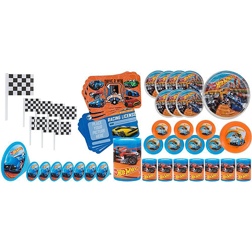 Nav Item for Yellow Race Car Pinata Kit with Favors - Hot Wheels Image #4. 