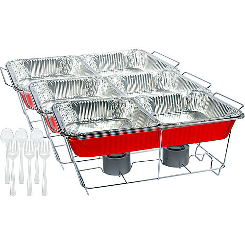 Nav Item for Red Chafing Dish Buffet Set 24pc Image #1