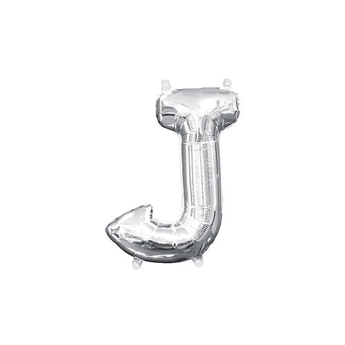 Nav Item for 13in Air-Filled Silver Letter Balloon (J) Image #1