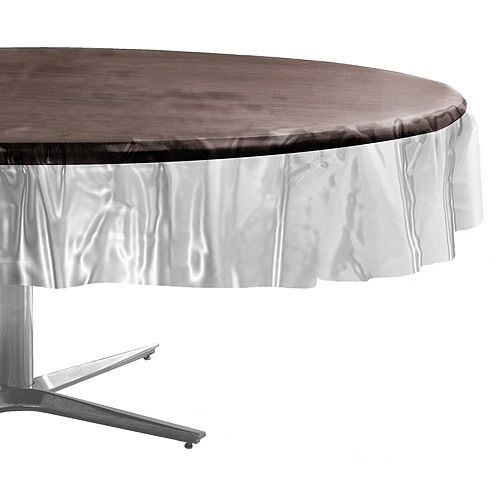 Clear Plastic Round Table Cover 84in, Round Table Cover Plastic