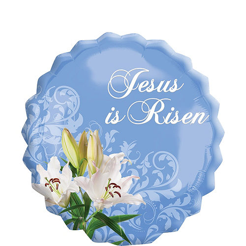 Nav Item for Giant Jesus is Risen Easter Balloon Image #1