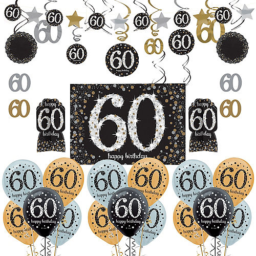 Sparkling Celebration 60th Birthday Room Decorating Kit Image #1