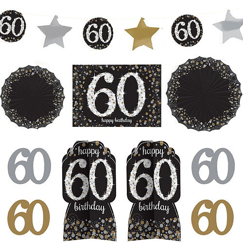 Nav Item for Sparkling Celebration 60th Birthday Room Decorating Kit Image #6