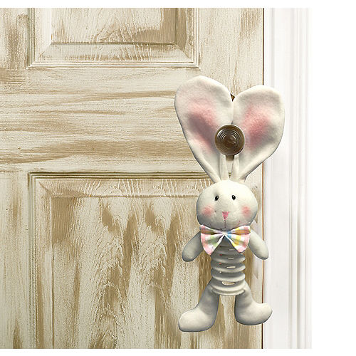Nav Item for Springy Plush Easter Bunny Door Hanger Image #1