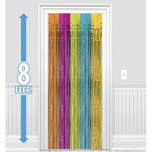 Nav Item for Multicolor Bright Fringe Doorway Curtain Image #1
