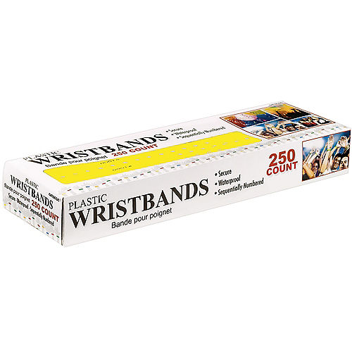 Nav Item for Yellow Plastic Wristbands, 250ct Image #3