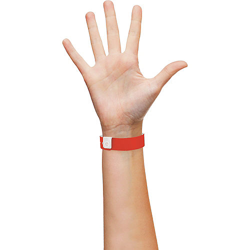 Red Plastic Wristbands, 250ct Image #2