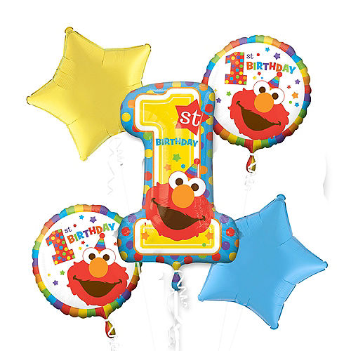 Sesame Street Balloon Bouquet 5pc Image #1