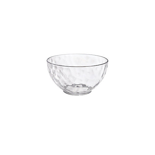Small CLEAR Premium Plastic Hammered Bowls 3ct Image #1