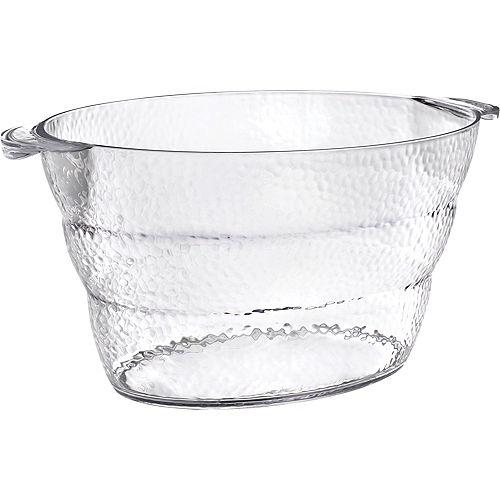 Nav Item for CLEAR Premium Plastic Hammered Oval Ice Bucket Image #1