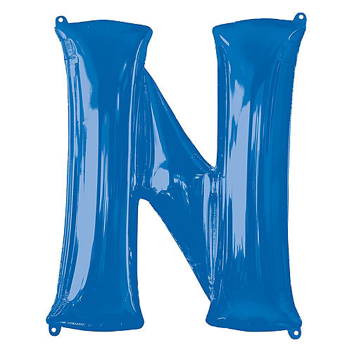 34in Blue Letter Balloon (N) Image #1