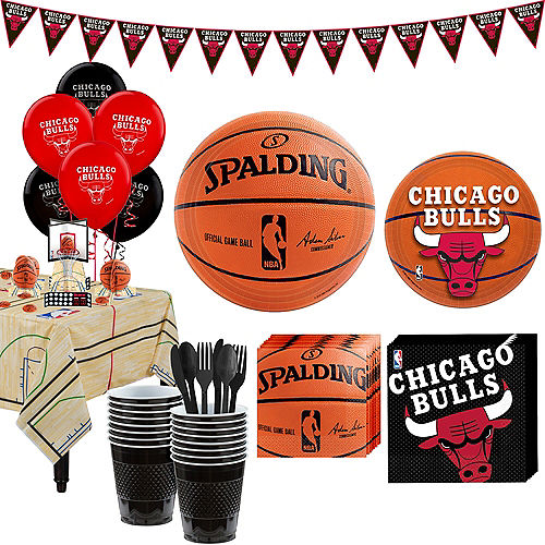 Super Chicago Bulls Party Kit 16 Guests Image #1