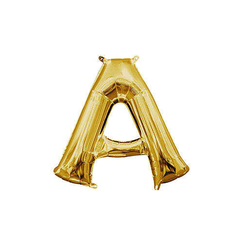 Nav Item for 13in Air-Filled Gold Letter Balloon (A) Image #1