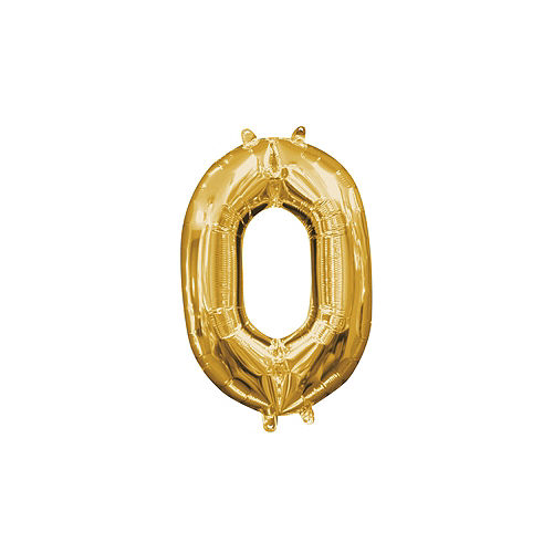 Nav Item for 13in Air-Filled Gold Number Balloon (0) Image #1