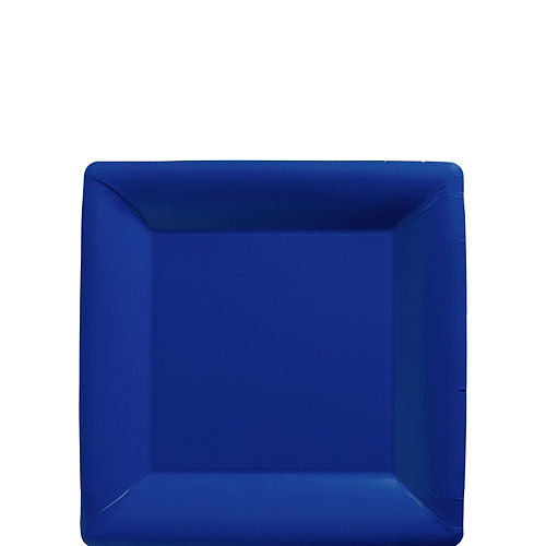 Royal Blue Paper Square Dessert Plates, 7in, 50ct Image #1
