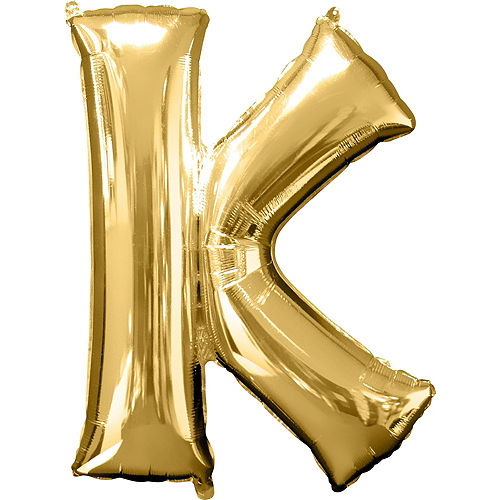 Gold Kiss Balloon Phrase, 34in 4pc Image #3