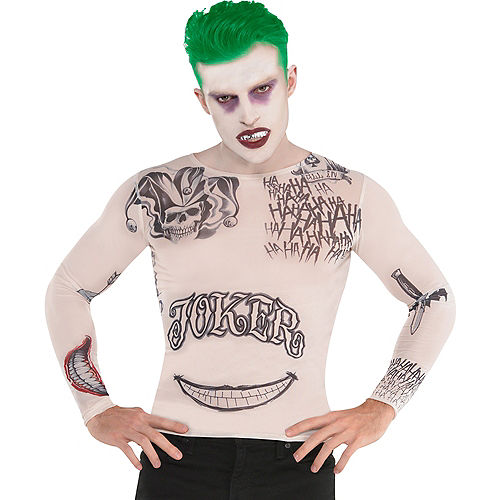Adult Long-Sleeve Tattoo Joker Shirt - Suicide Squad Image #1