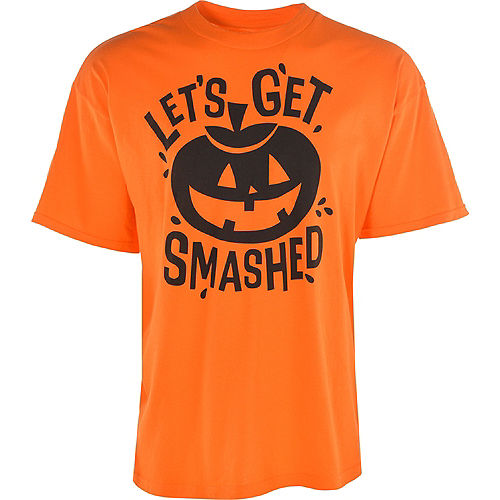 Nav Item for Adult Let's Get Smashed Jack-o'-Lantern T-Shirt Image #3