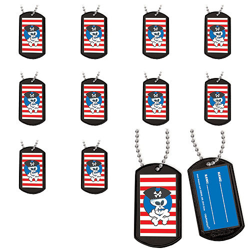Nav Item for Pirate Dog Tag Necklaces 24ct Image #1