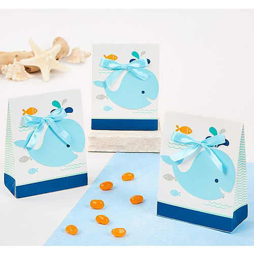 Blue Baby Whale Favor Boxes 8ct Image #1