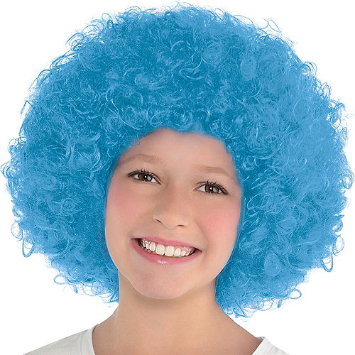 Light Blue Curly Wig Image #2