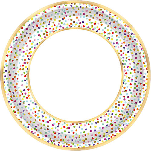 Nav Item for Rainbow Confetti Dinner Plates 18ct Image #1